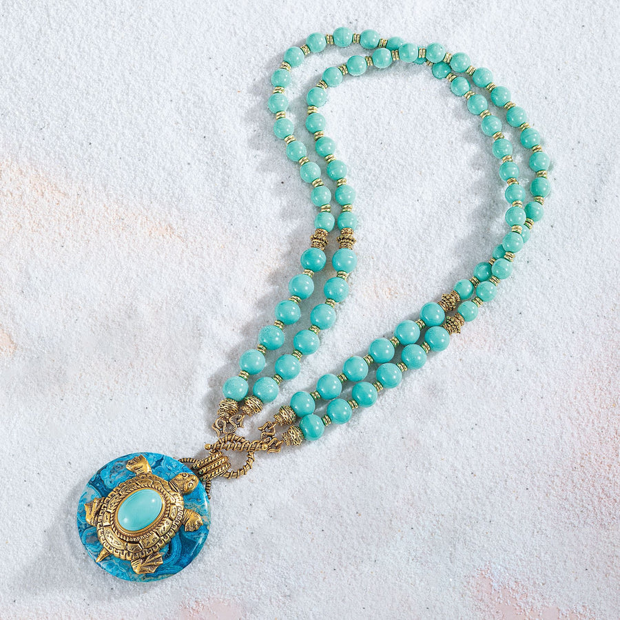 Turtles & Turquoise Necklace