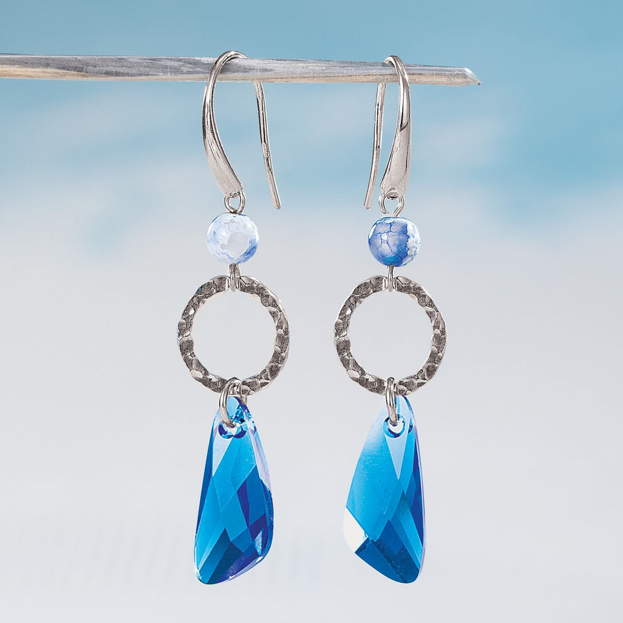 Icy Blue Crystal Earrings