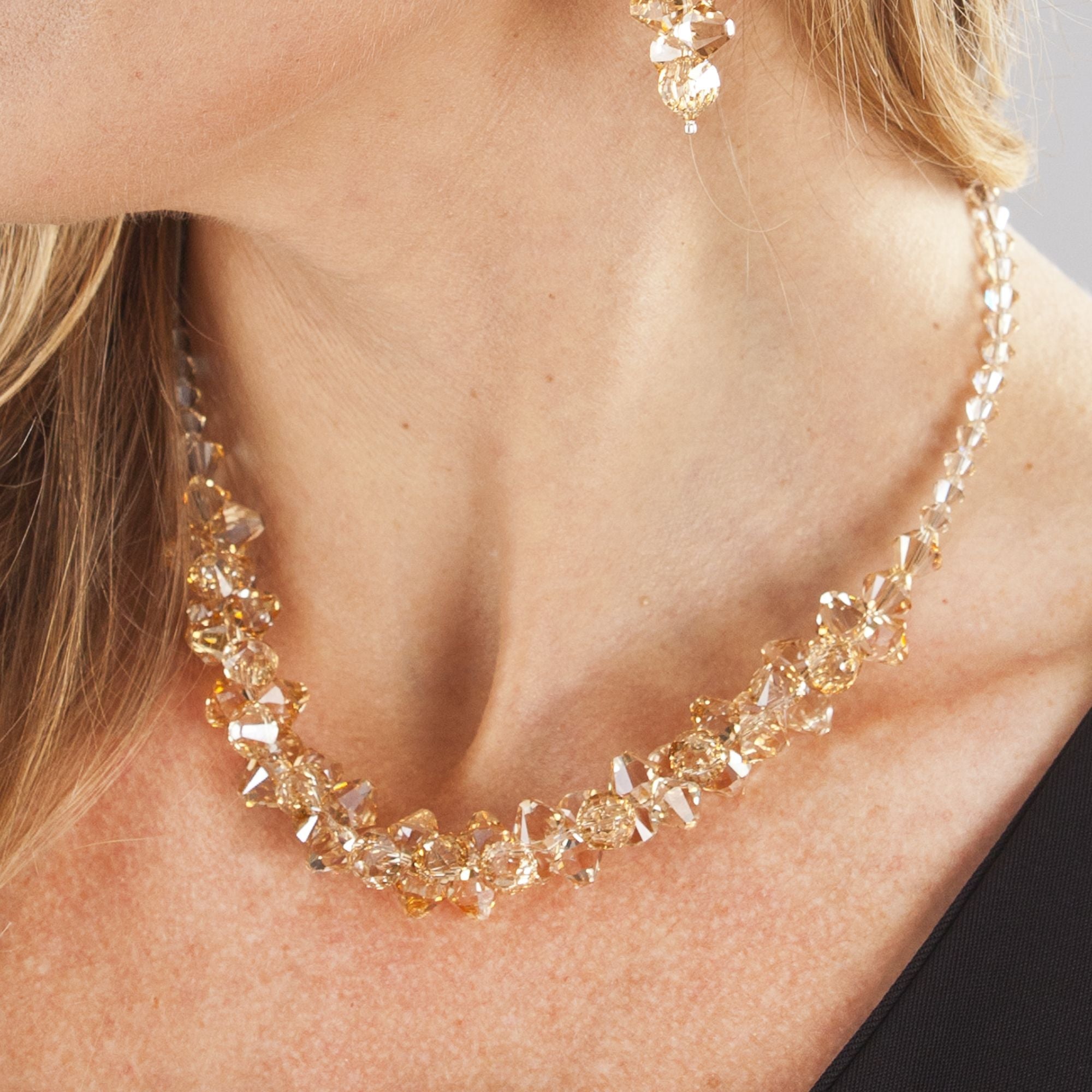 Swarovski Crystal ''Gold Statements'' Necklace