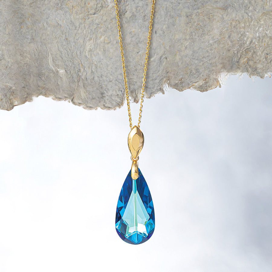 Distant Iridescent Crystal Necklace