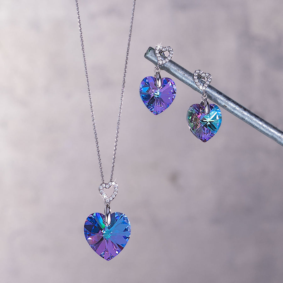 Swarovski Crystal ''Hearts Aglow'' Necklace & Earrings Set