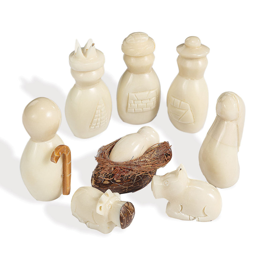 Tagua Nut Nativity Figurine Set