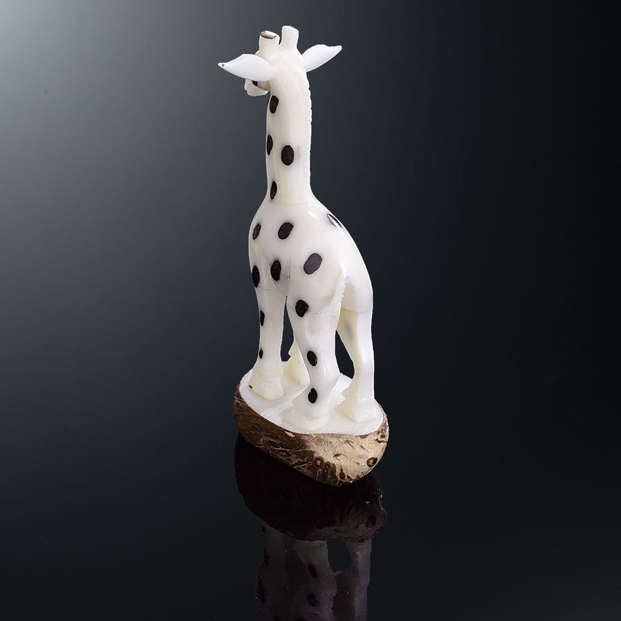 Hand-Carved Tagua Nut Giraffe Sculpture