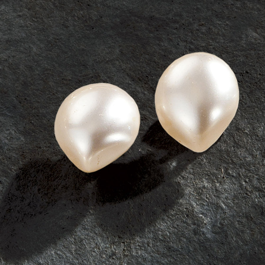 Murano Glass Vintage ''Pearl'' Clip-On Earrings