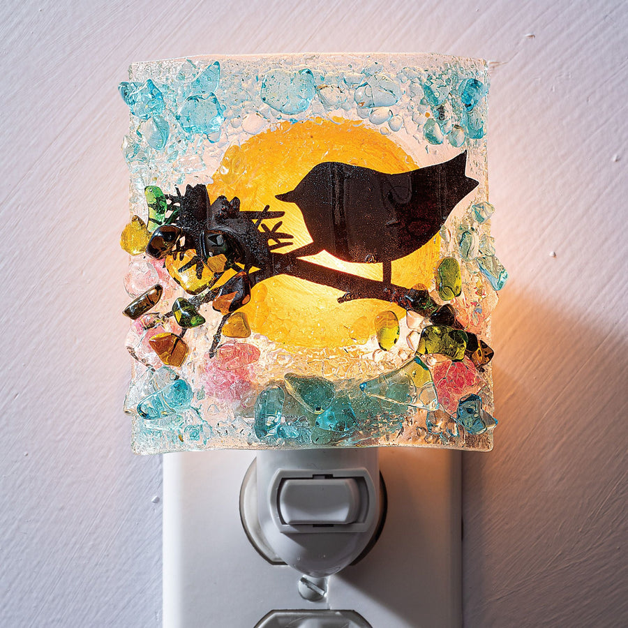 Recycled Glass Spring Floral Nest Nightlight (Preorder)