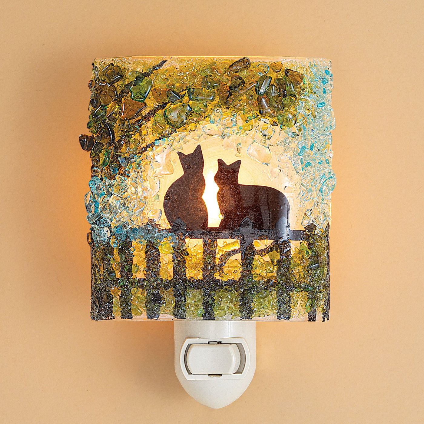 Recycled Glass Friendly Cat Chat Nightlight