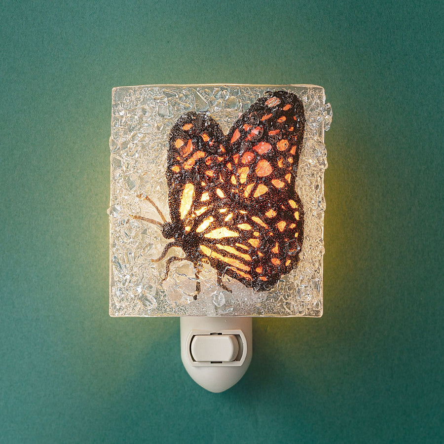 Recycled Glass Butterfly Flutterby Nightlight