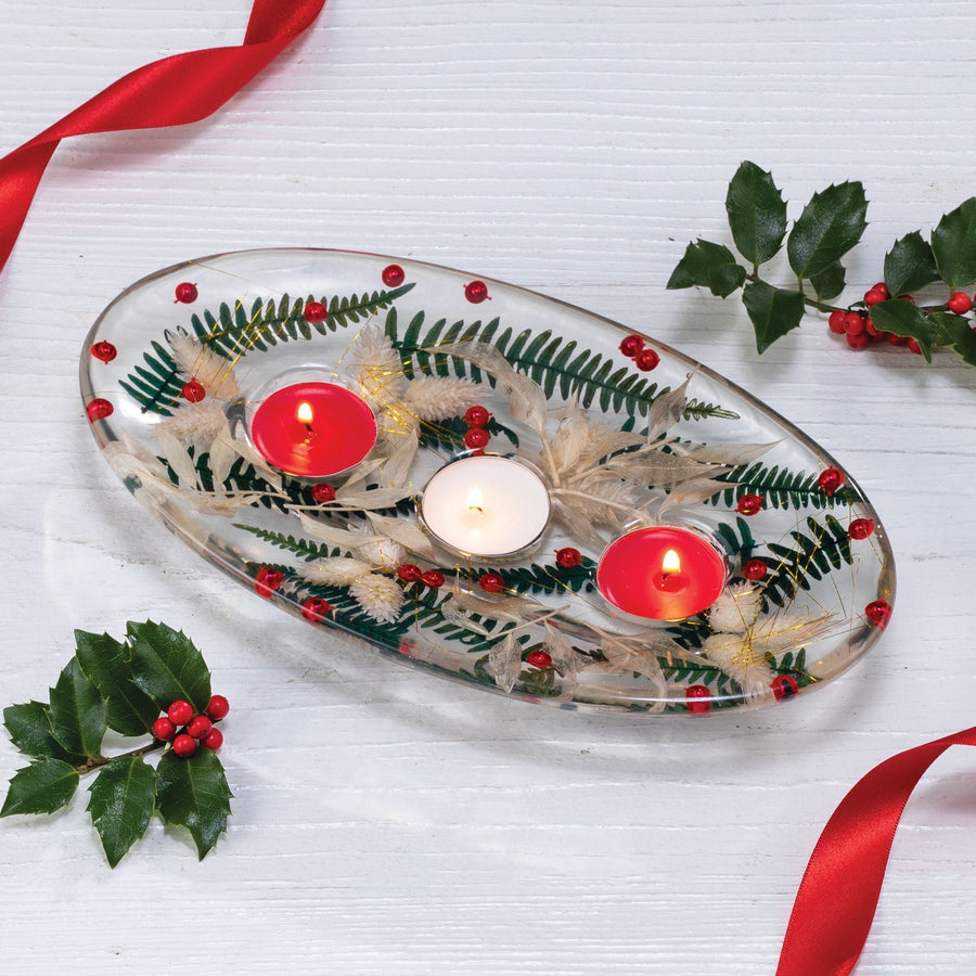 Happy Holiday Decorative Tealight Holder