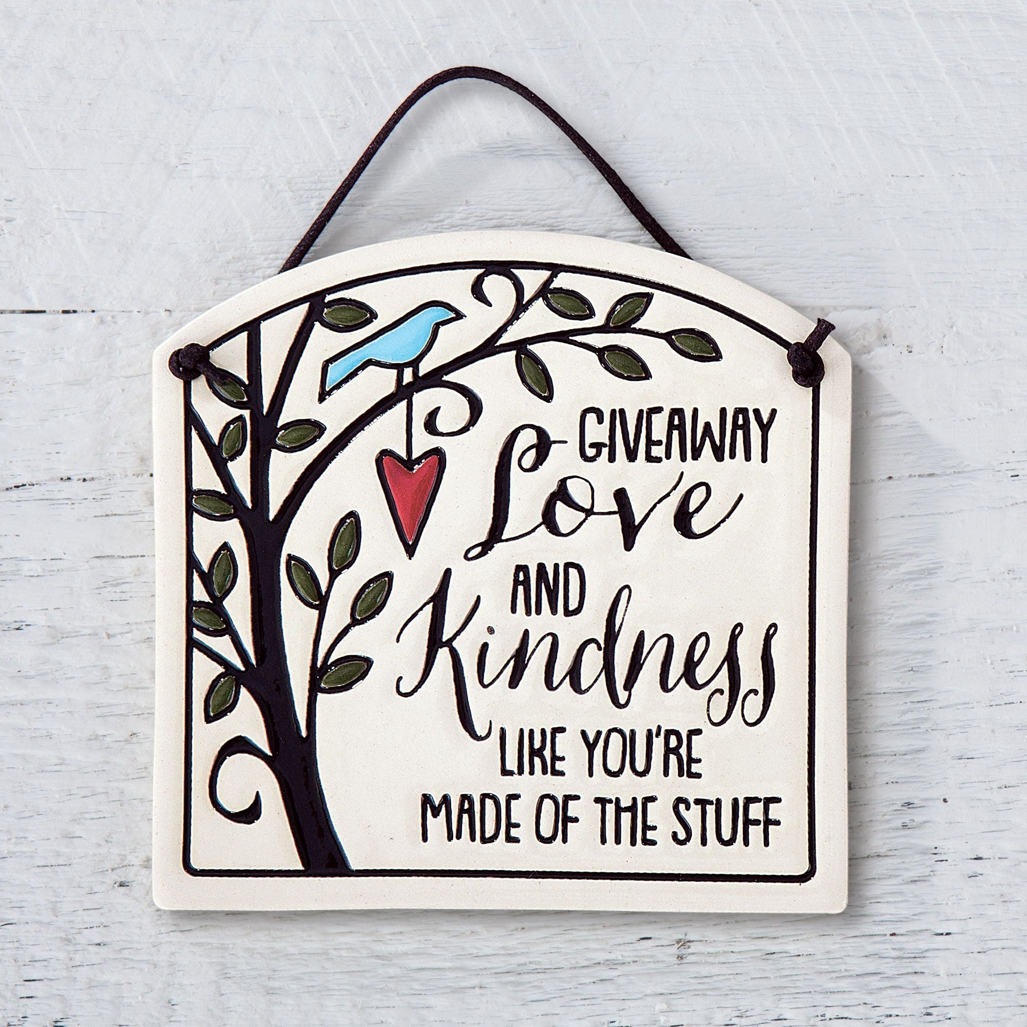 Love & Kindness Ceramic Wall Plaque