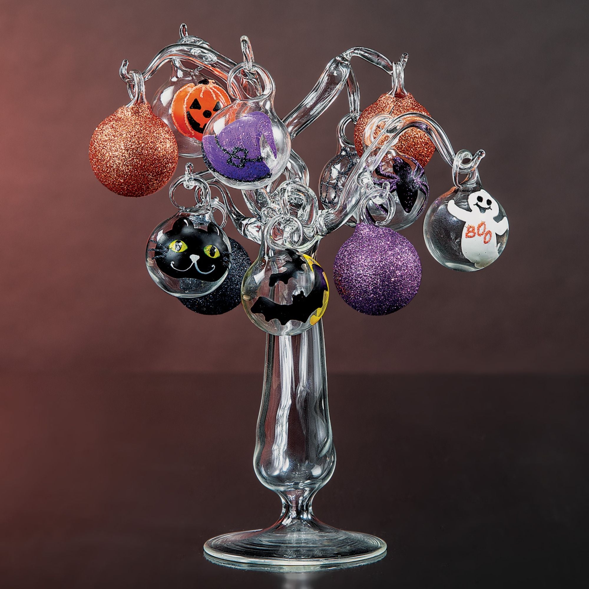 Hand-Blown Venetian Glass Sinistro Halloween Tree