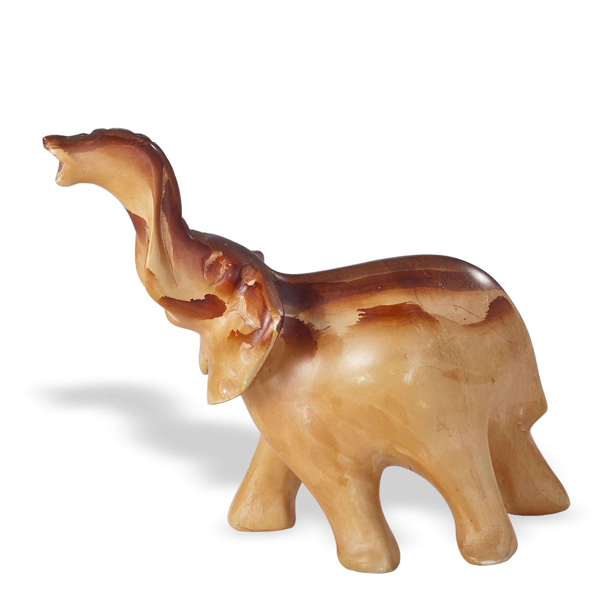 Hand-Carved Soapstone Lucky Elephant Figurine