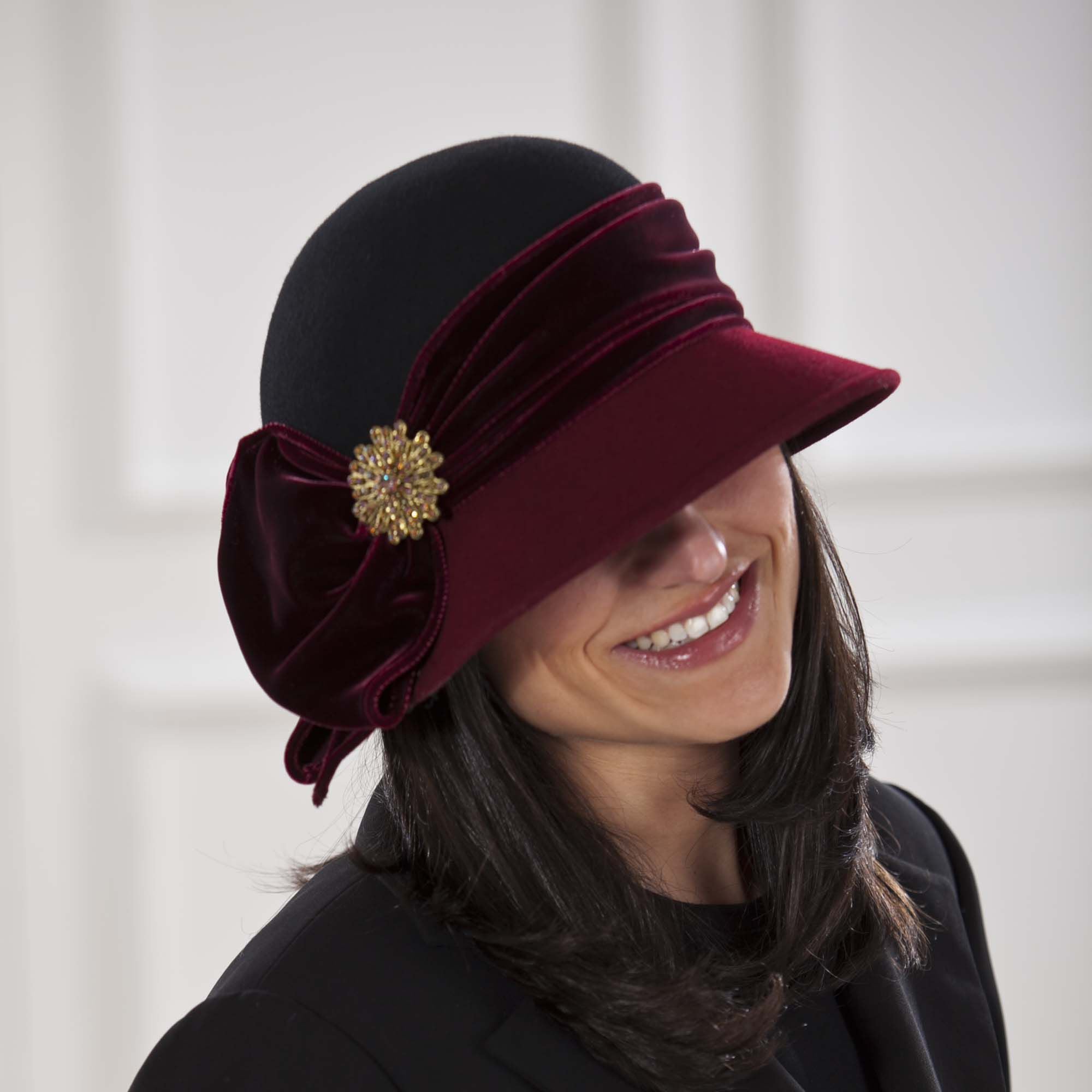 Valerie Two-Toned Wool Cloche
