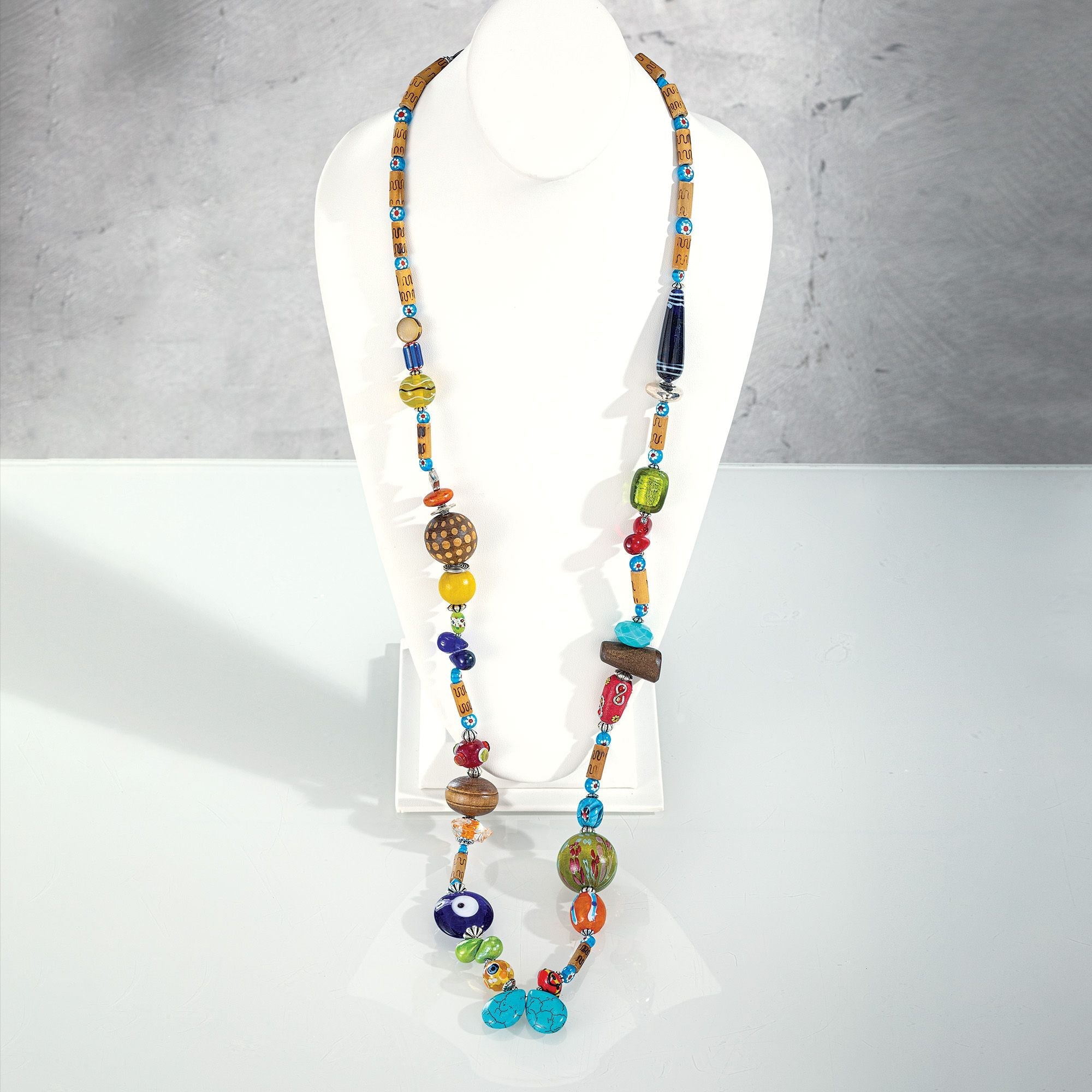 Rainbow Colored Long Necklace