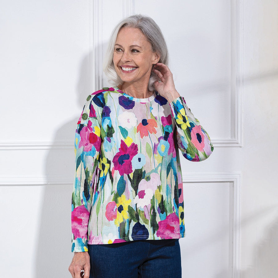 Bright Blooms Floral Tunic