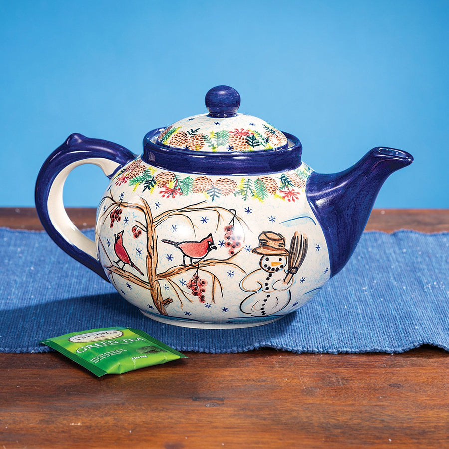 Polish Pottery Wintry Woods Teapot