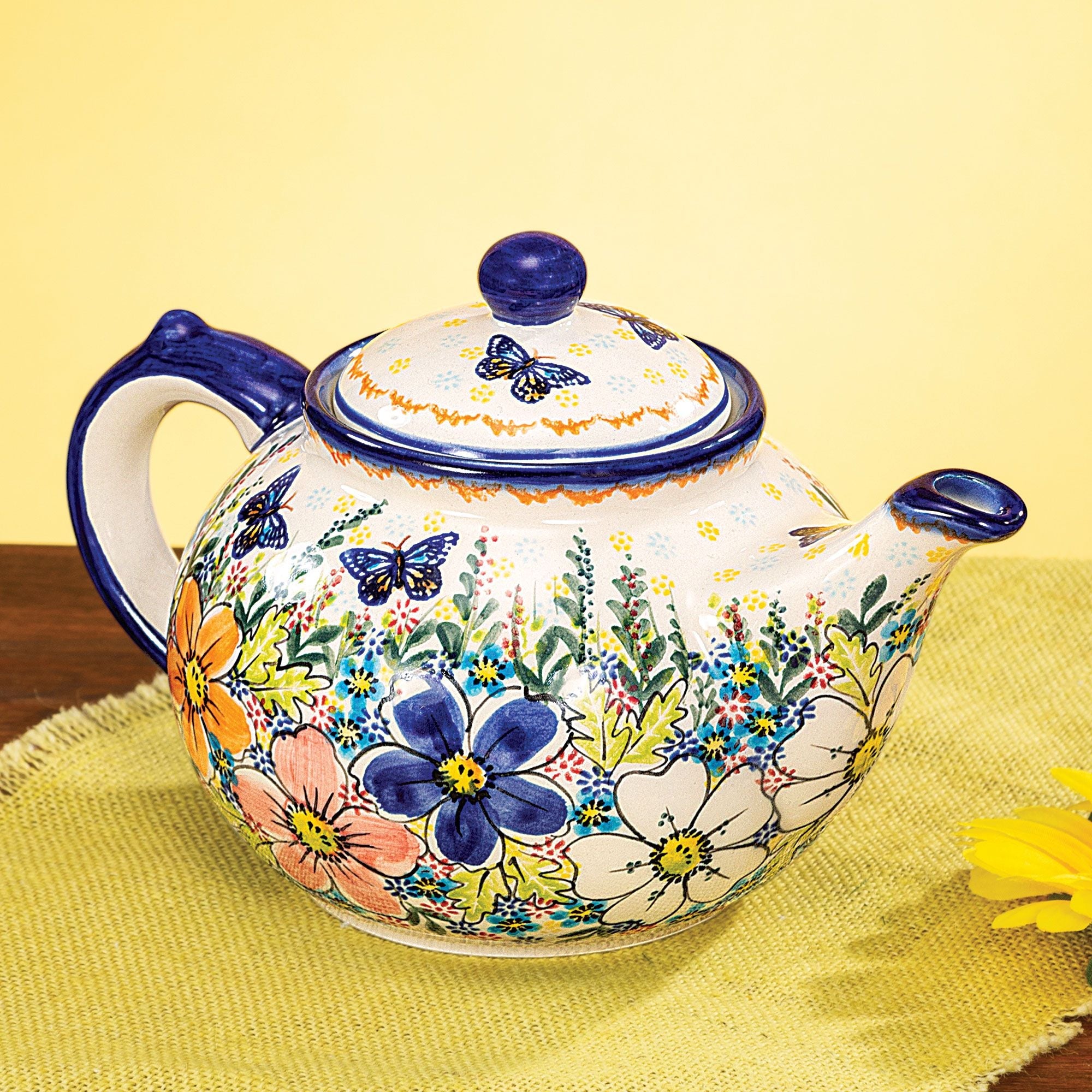 Polish Pottery Wildflower Meadow Teapot