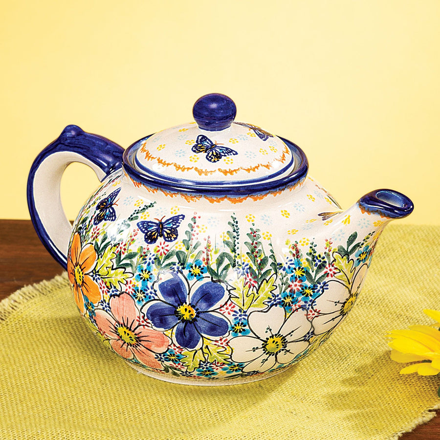 Polish Pottery Wildflower Meadow Teapot