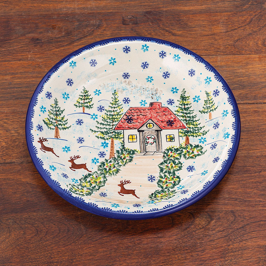 Polish Pottery Home For The Holidays Dinner Plate