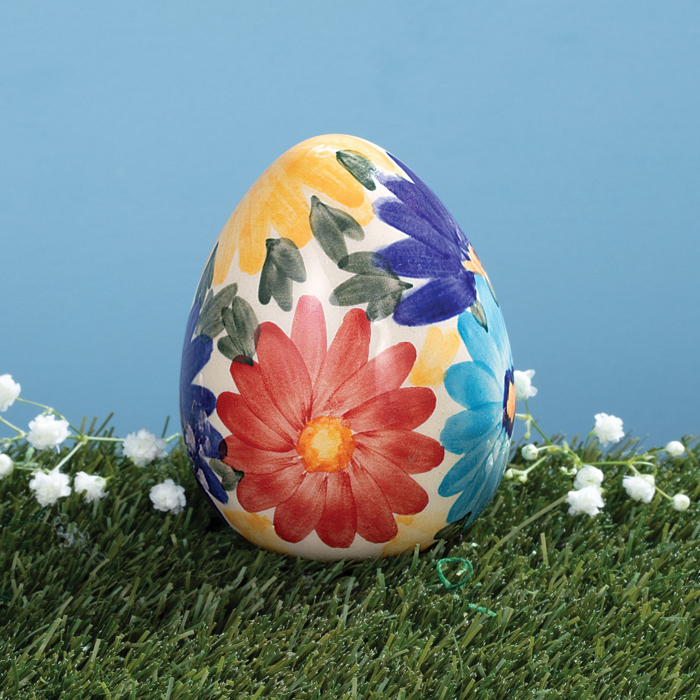 Polish Pottery Blooming Beauty Medium Egg