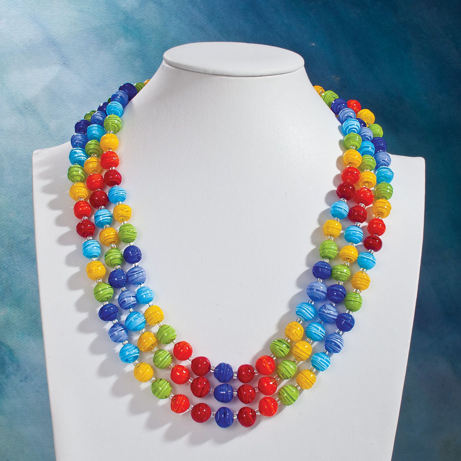 Drops Of Color Murano Glass Necklace
