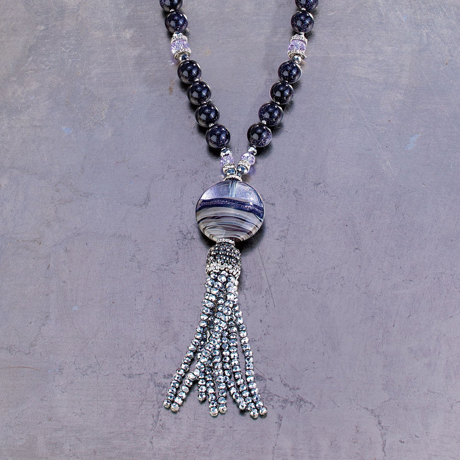 ''Ice Castle'' Murano Glass Necklace