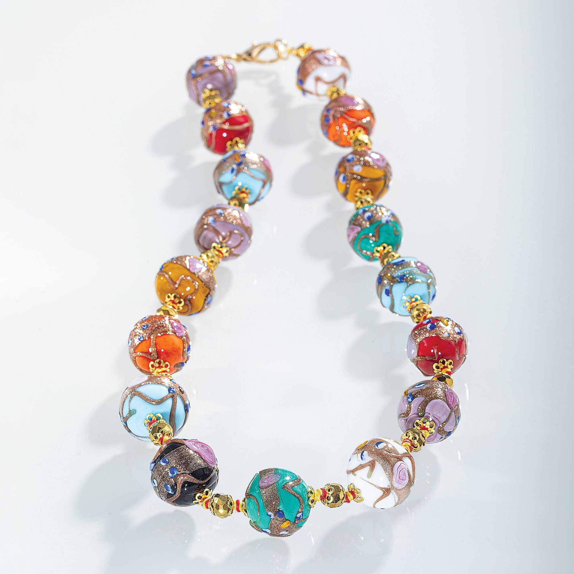 Murano glass necklace in murrines - Multicolor bis Murano glass necklace in murrines - Multicolor bis