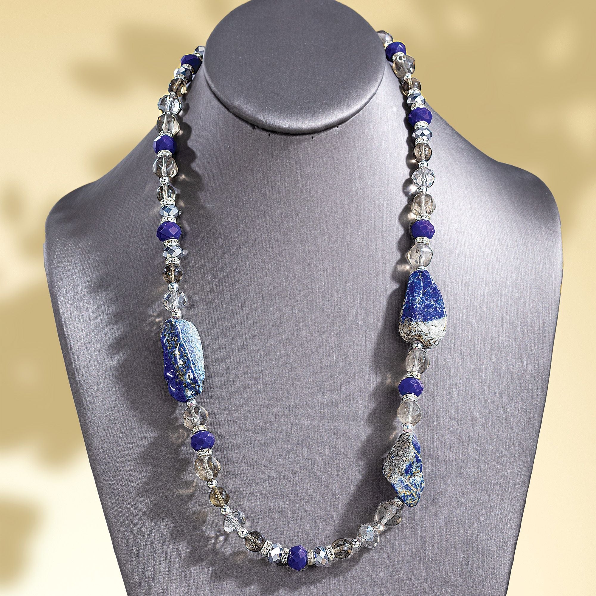 Vibrant Magnetism Murano Glass And Lapis Necklace