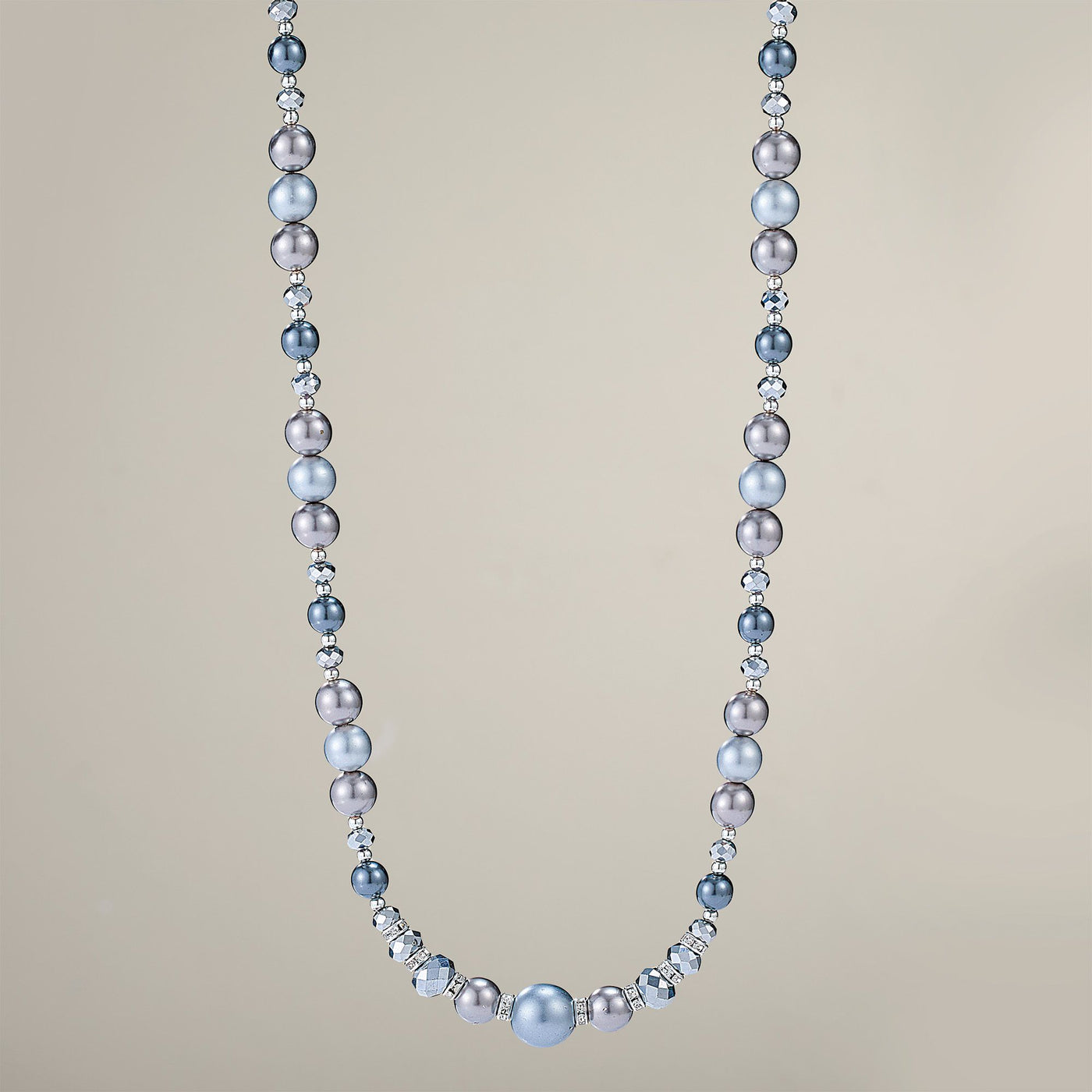 Murano Glass Silver Precious In Pearls Necklace