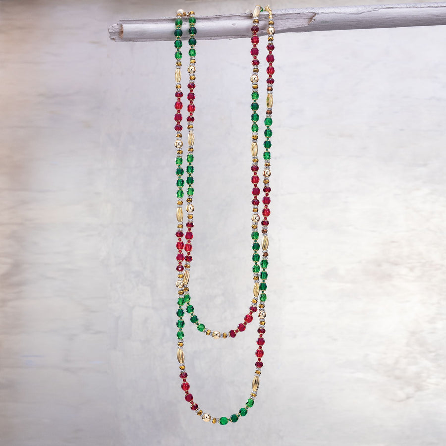Murano Glass Beaded Holiday Necklace