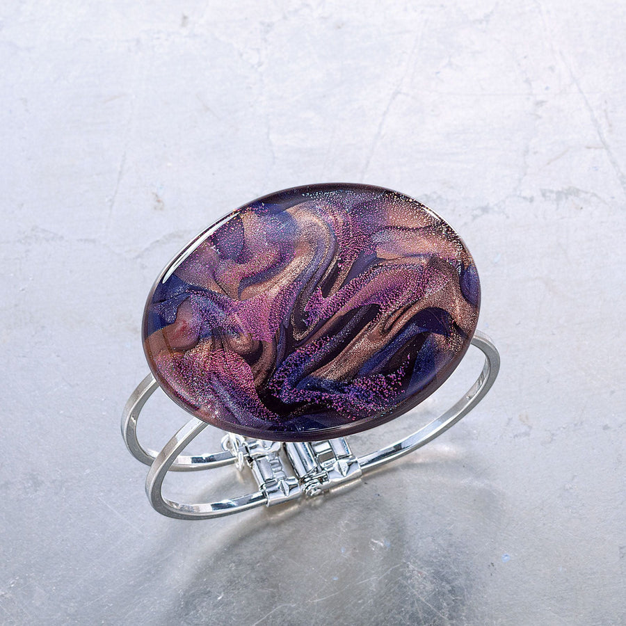 Murano Glass Dichroic Hinged Bracelet