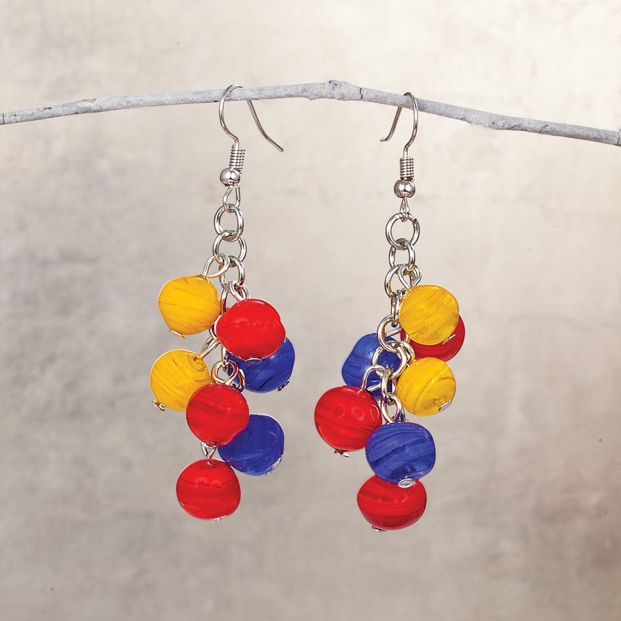 Drops Of Color Murano Glass Earrings